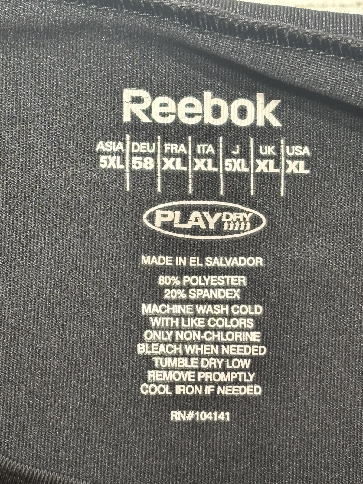 Reebok PlayDry Shirt Mens XL Black Short Sleeve Athletic Performance Top gallery