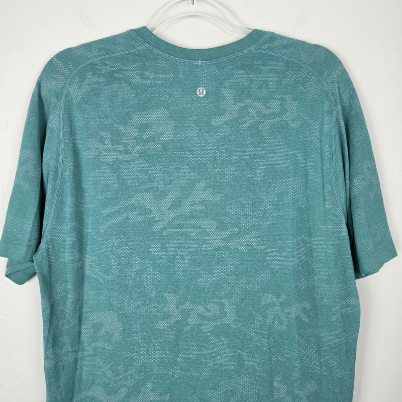 Lululemon Metal Vent Tech Short Sleeve Shirt Camo Teal Green Size L gallery