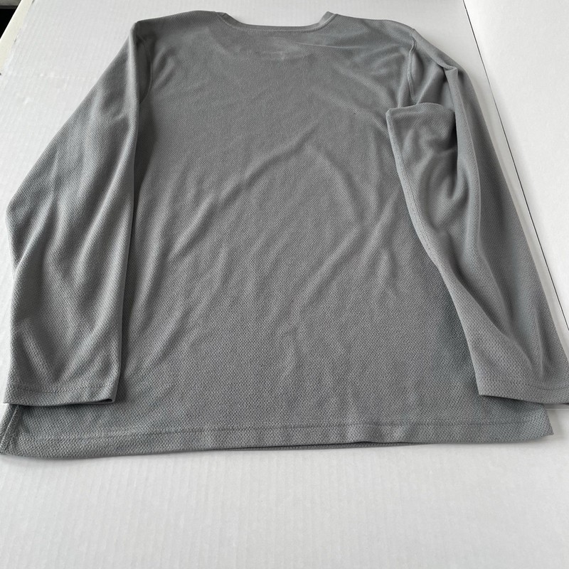 Jockey Men’s Large Long Sleeve Gray Pullover Lightweight Thermal Crew Neck gallery