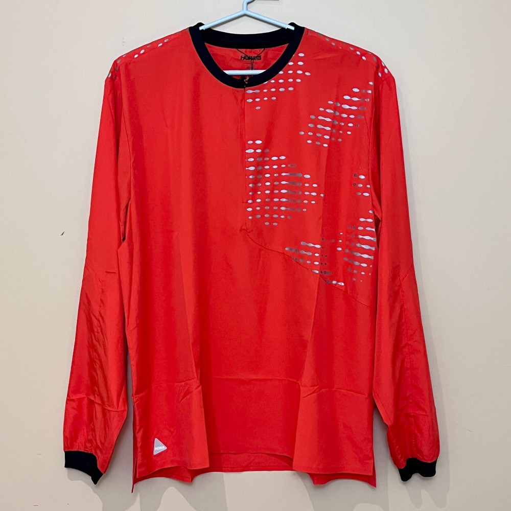 Hoka One One 1/2 Zip Wind Shell - Men's Size M - Orange