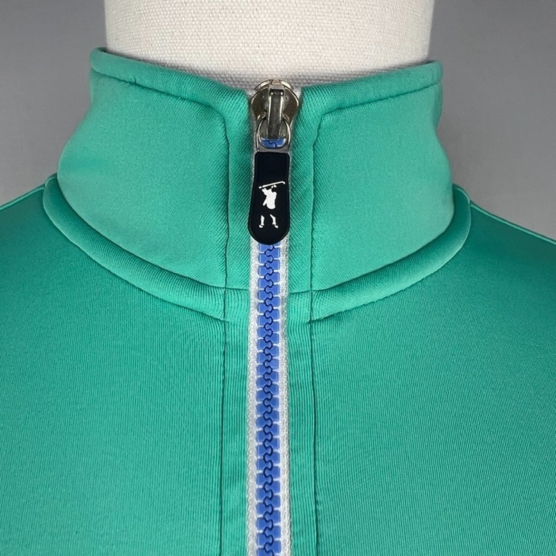 Fairway & Greene Tech Men's M Golf Pullover Stretch Poly Spandex 1/4 Zip Emblem gallery
