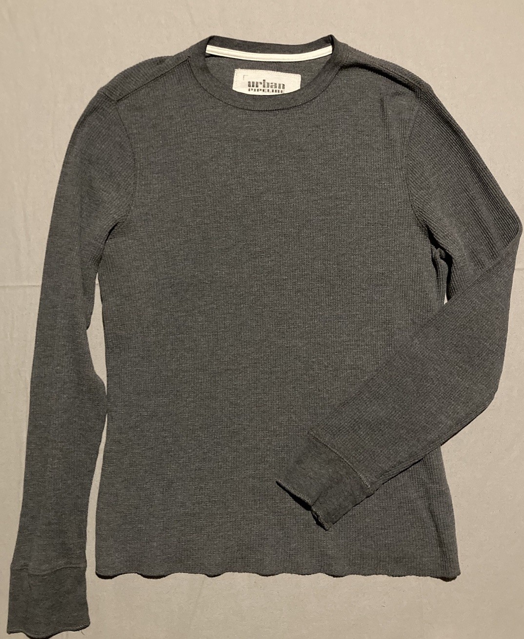 Urban Pipeline Mens Medium Shirt Long Sleeve Pullover Thermal Grey gallery