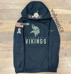 AUTHENTIC Nike Minnesota Vikings 2020 Salute to Service Pullover Hoodie – Black