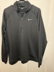Nike Dri-FIT 1/4 Zip Lightweight Pullover Mock Neck Black Men’s L-T