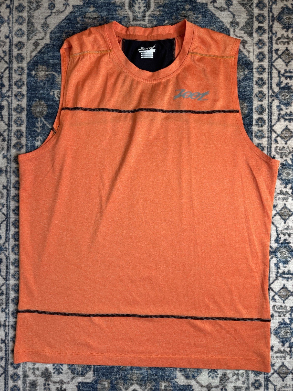 Zoot Performance Tri Tank Top Mens M Orange Cycling Running gallery