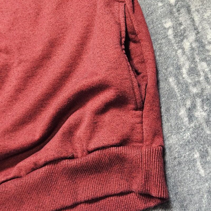 Travis Mathew Pullover Mens Large Maroon Quarter Zip Stretch Pockets Sweater gallery