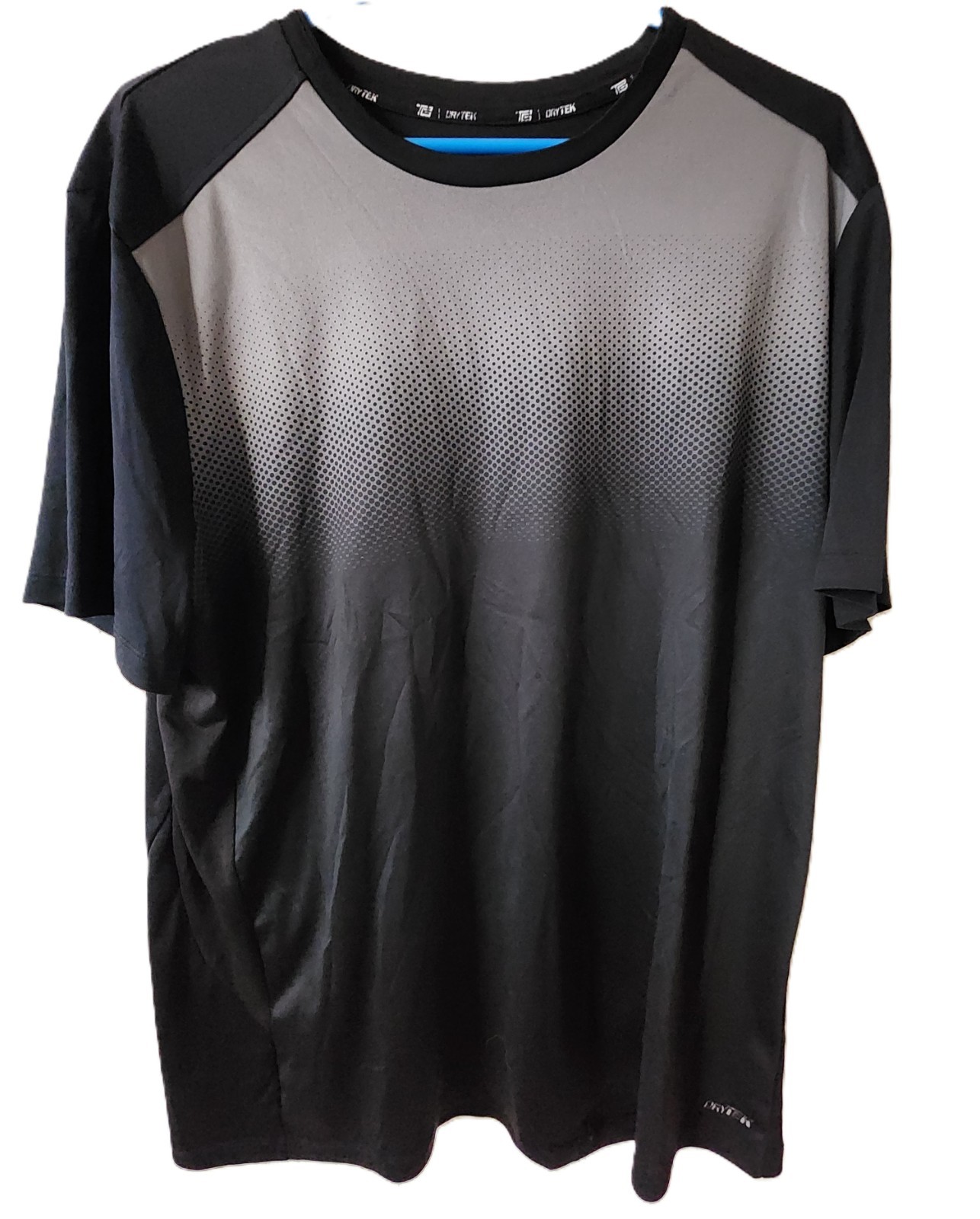 Tek Gear Black Grey Shirt Men's Polyester Performance Athletic Gym - Size XL gallery