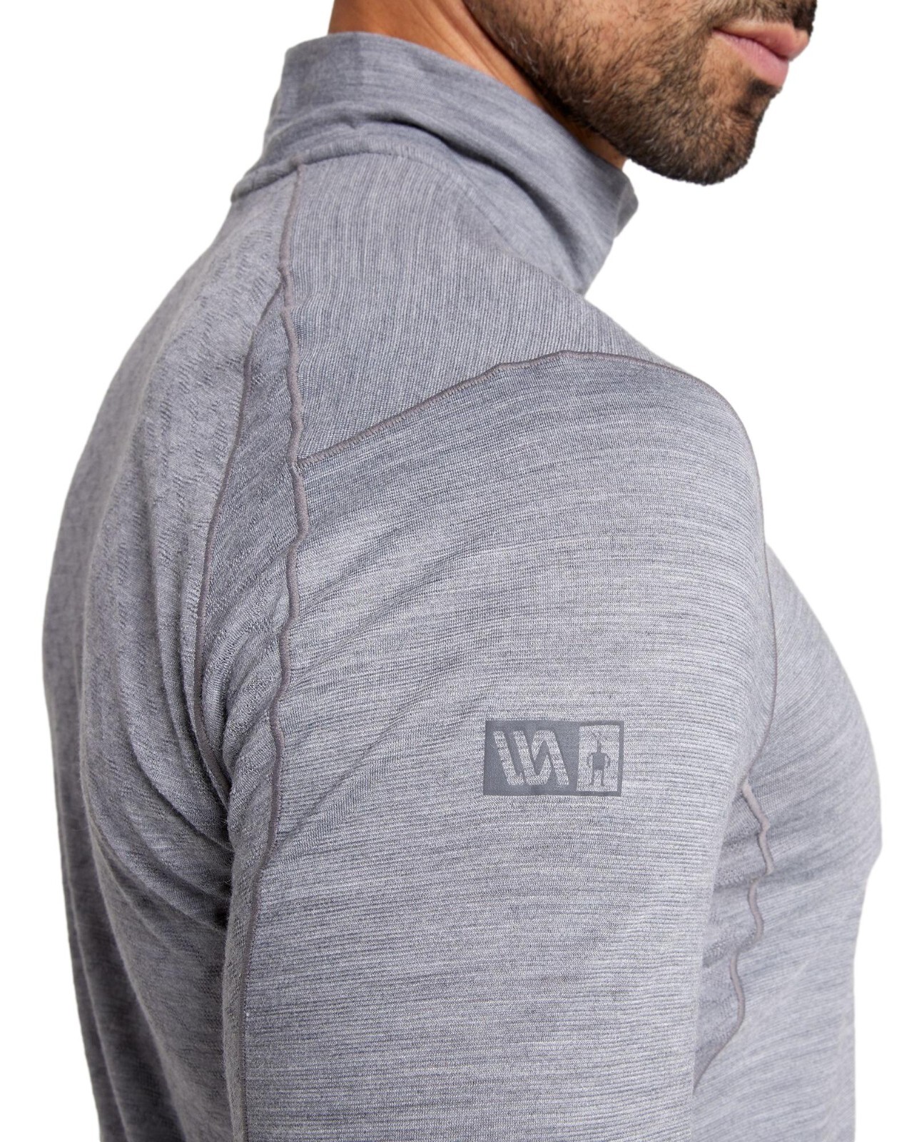 VRST x Smartwool Men's Long Sleeve 1/4 Zip (Light Grey Heather) $118 gallery
