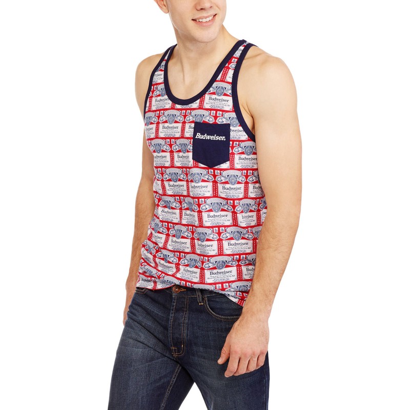【New】Budweiser Men's【Budweiser Logo Graphic Tank Top】Red @Small gallery