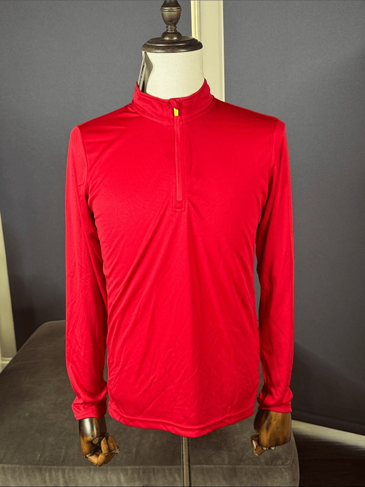 Men's Admiral Athletic Quarter-Zip Pullover Red VaporDraw SMALL NWT