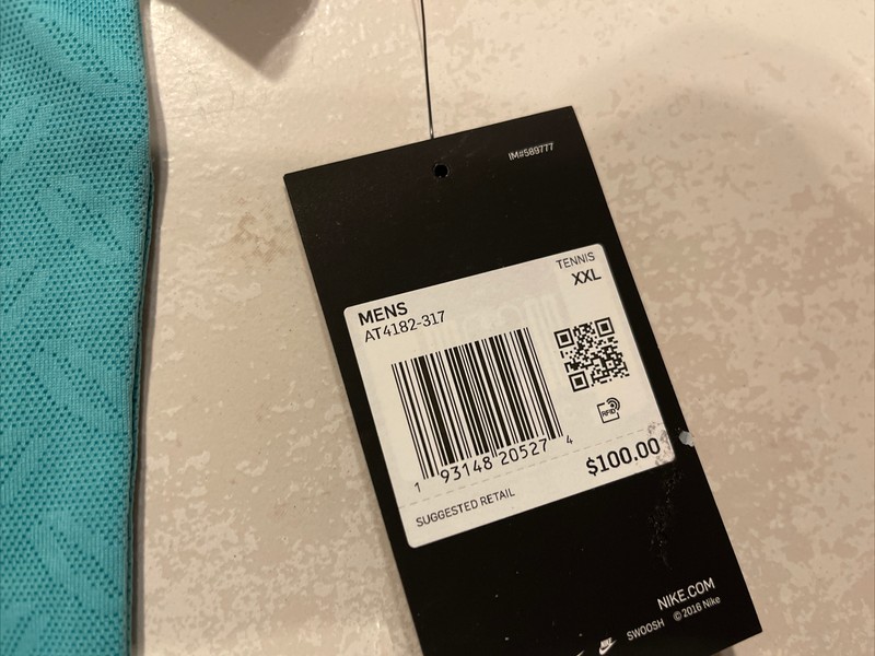 NIKE Court AeroReact Rafael Nadal Tennis Shirt Hyper Jade AT4182-317 Men’s 2XL gallery