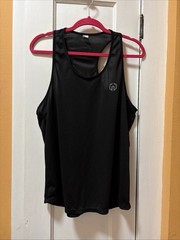 Neleus Solid Black Athletic Sleeveless Racerback Tank Top Mens Size L