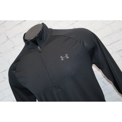 Under Armour Pullover Shirt Mens Large Black 1/4 Zip Golf Gym Polyester