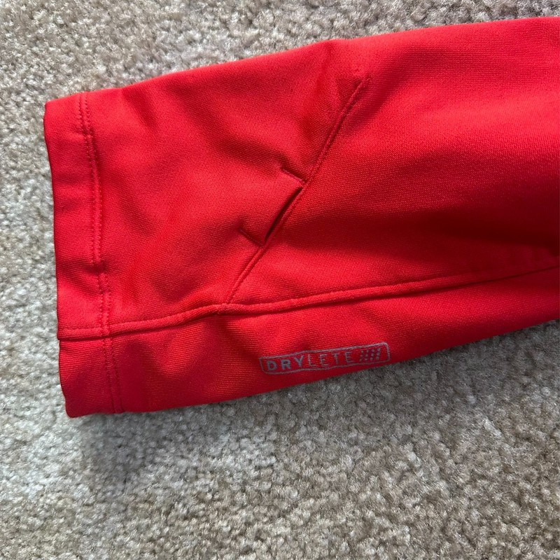 Saucony Men’s Long Sleeve Running Shirt 1/4 Zip red RunWarm XL Thumbholes gallery