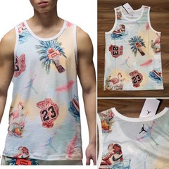 NWT Nike Air Jordan Flight Essentials Jersey Tank Top Flamingo HJ2403 100 M-T