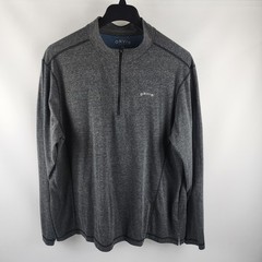 Orvis Pullover Mens XXL Gray Performance 1/4 Zip Shirt