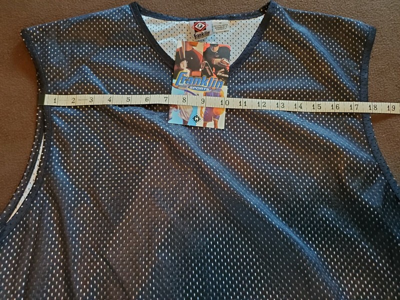 Vintage 90s Franklin Sports Mesh Basketball Jersey Black Mens Medium NEW NWT gallery