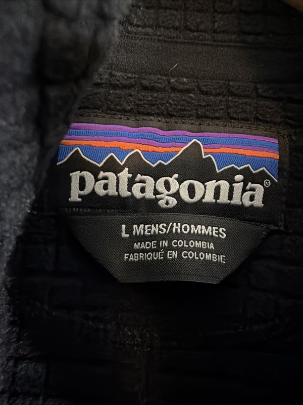 Patagonia Black Mens Large R1 Fleece Midlayer Samuel Adams 1/4 Zip STY 40109 gallery
