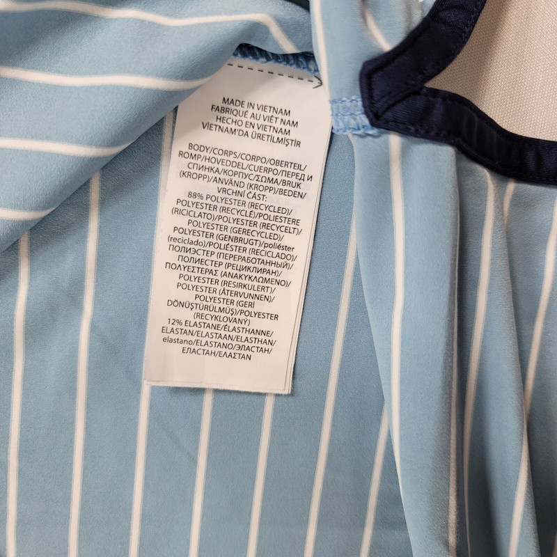 Polo Ralph Lauren RLX Performance Print Polo Shirt Mens Large Blue Stripe gallery