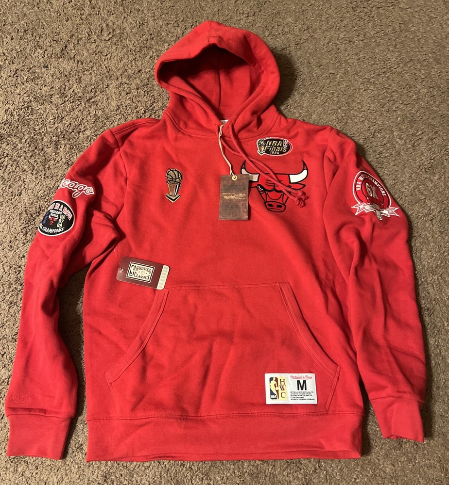 Mitchell & Ness NBA Chicago Bulls Champ City Jordan Three Peat Hoodie Medium