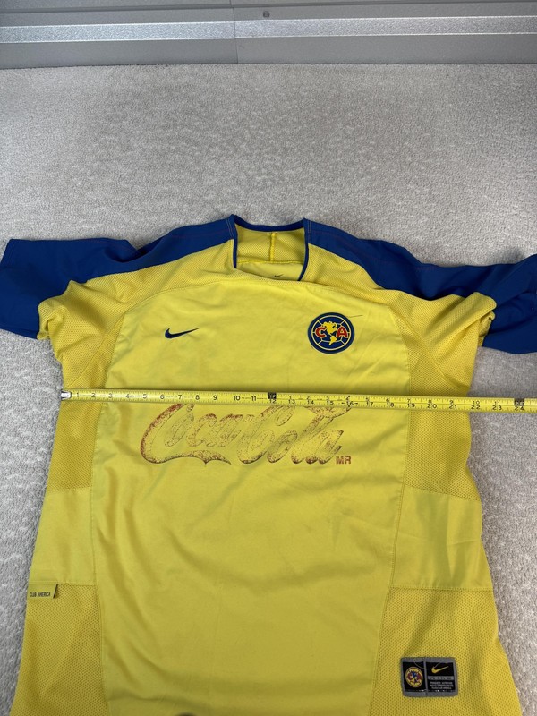 Vintage Club América Jersey Shirt Mens XL Yellow Liga MX Soccer Nike Coca Cola gallery