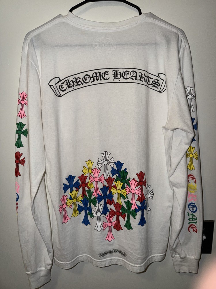 Chrome Hearts Multicolor Cross Long Sleeve T-Shirt - Size M