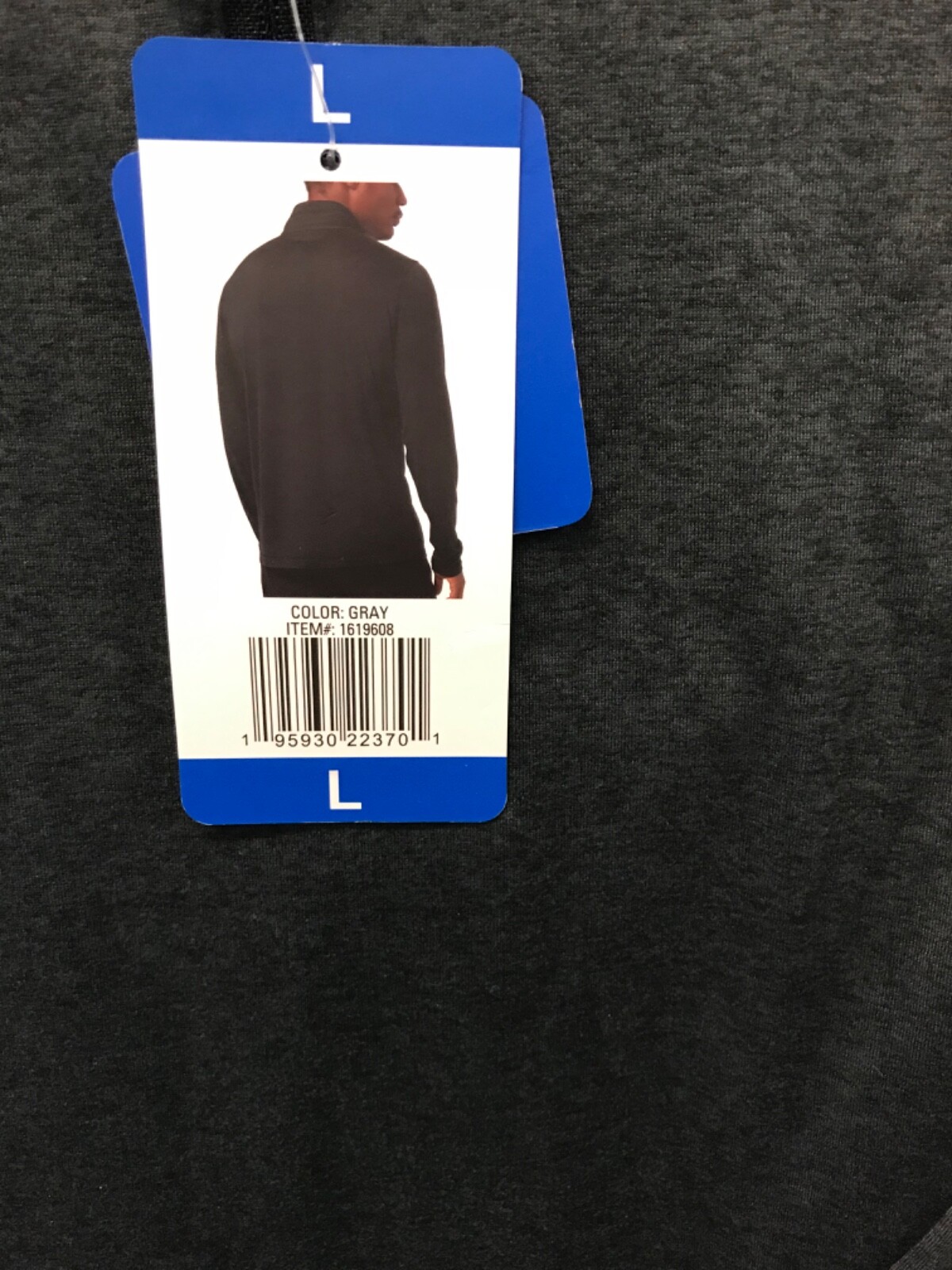 NWT 32 Degrees Heat Men's Quarter Zip Pullover Shirt Sz L Large Color GRAY gallery