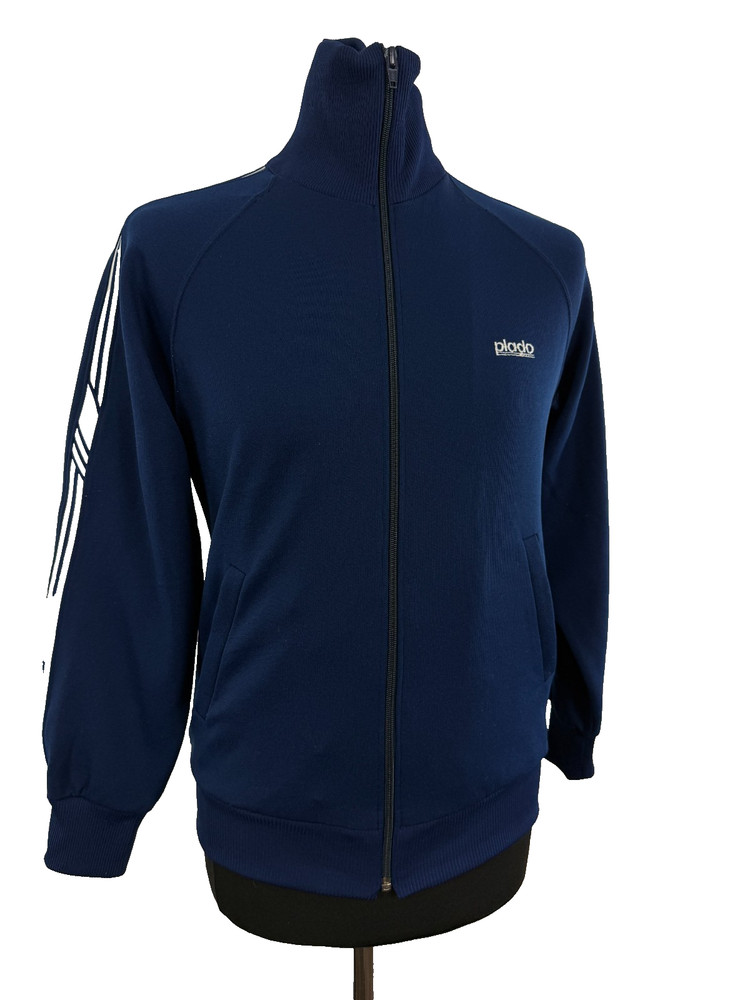 Hit Union Professional Plado Sportswear Jacket Blue Mens S 36 in Japan VTG 1980s