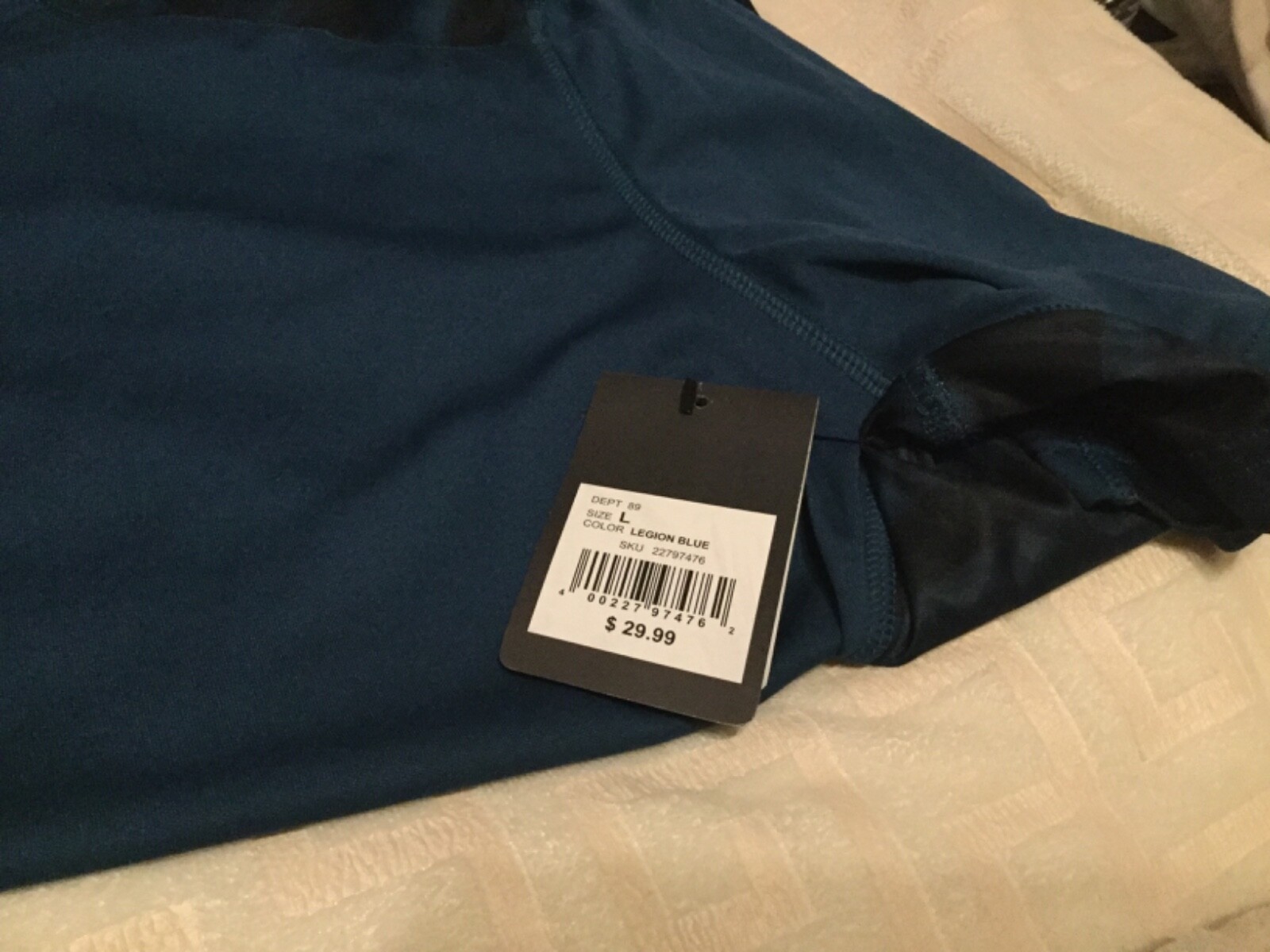 NEW Energy Zone Mens Sz L Blue Black Athletic Shirt Loose Fit Cool Dry Workout gallery