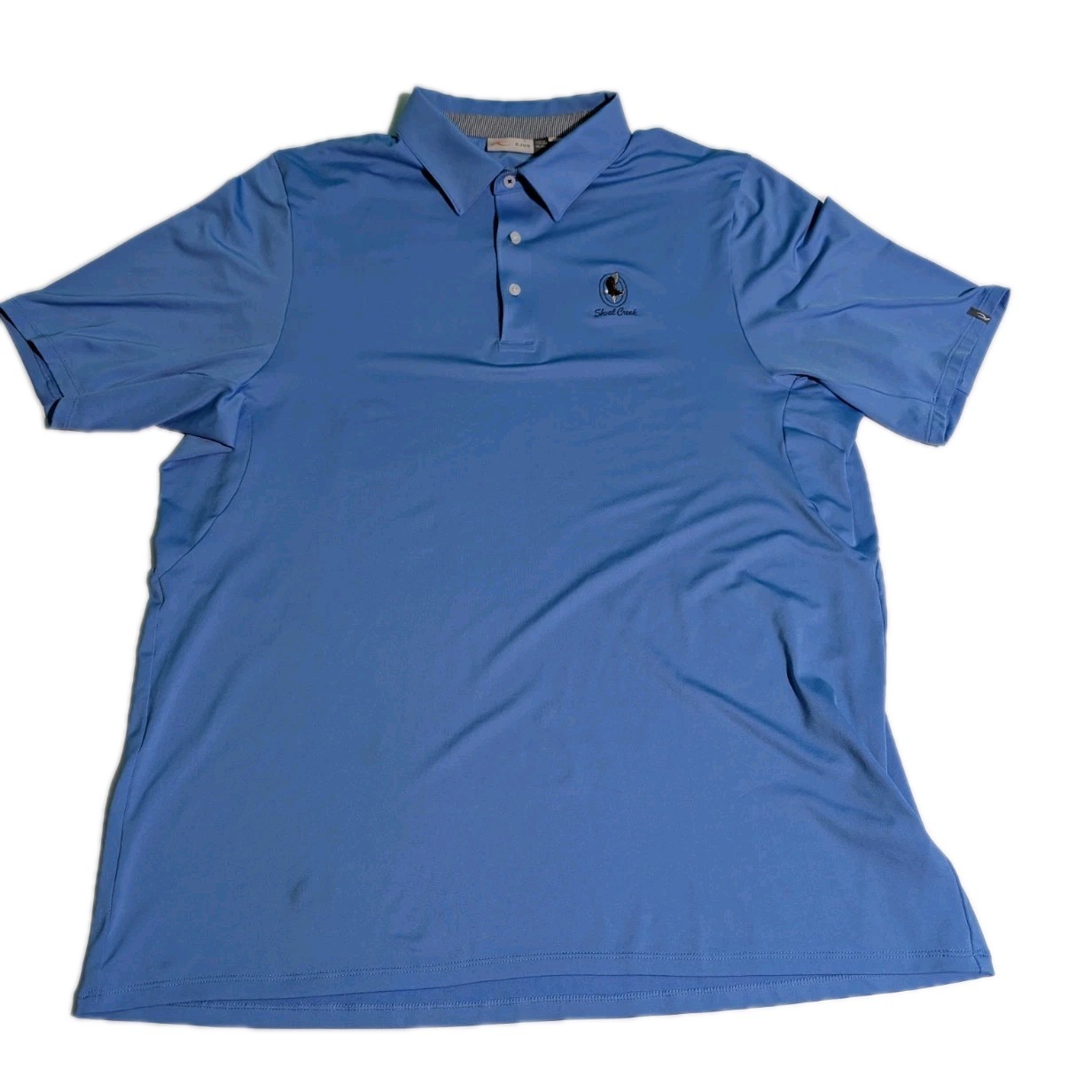 Kjus Polo Performance S/S Shirt Blue Shoal Creek Men's XXL UPF 50 gallery