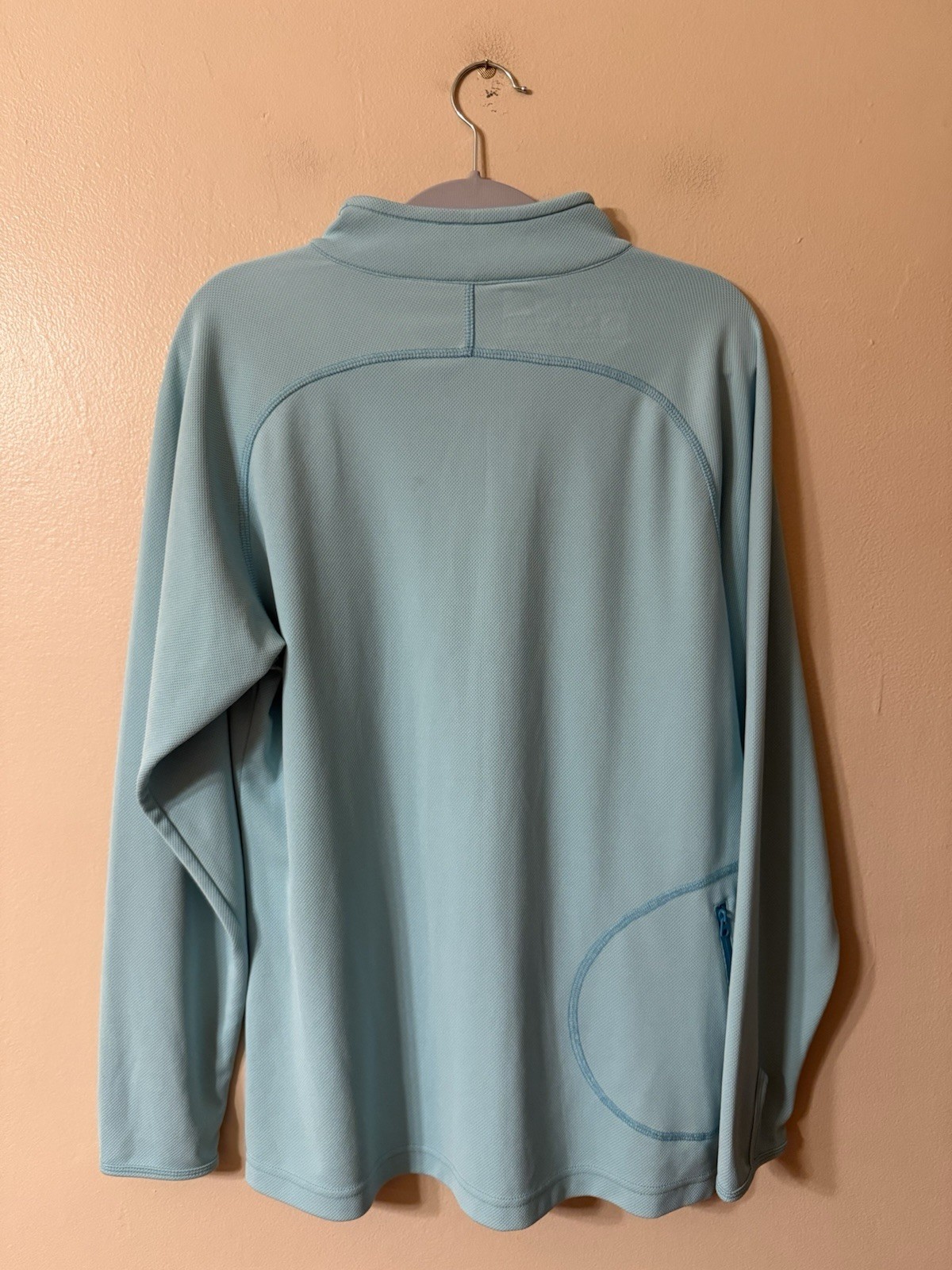 Howler Brothers 1/4 Zip Pullover With Thumb Holes Size L Light Blue gallery