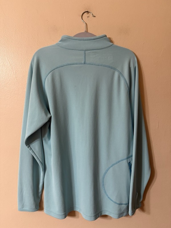 Howler Brothers 1/4 Zip Pullover With Thumb Holes Size L Light Blue gallery
