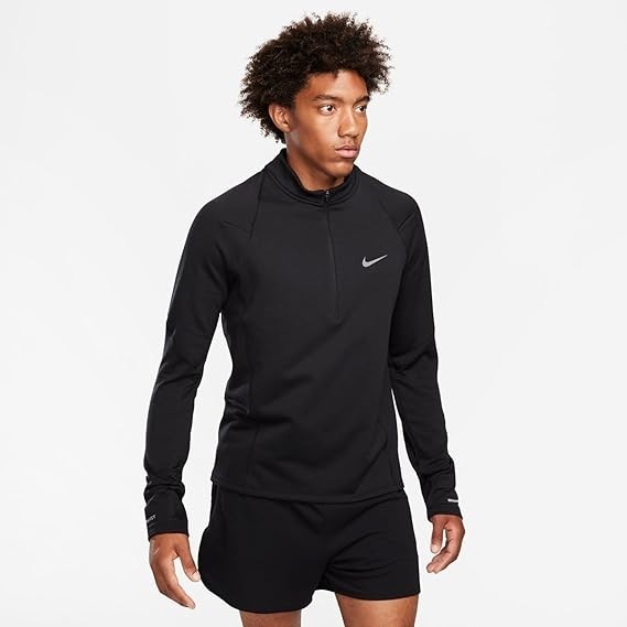 Nike Element Therma Repel 1/2 Zip Long Sleeve Running Short Top Black Medium gallery