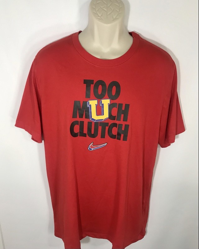 Nike Too Much Clutch Verbiage Men's Basketball Training Shirt Gym Red gallery