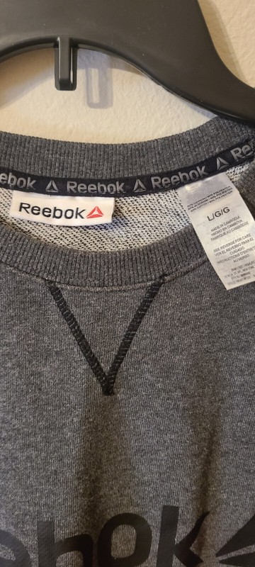 Reebok Cruise Control Crew Neck Sweatshirt, Long Sleeve, Gray, Size Large gallery
