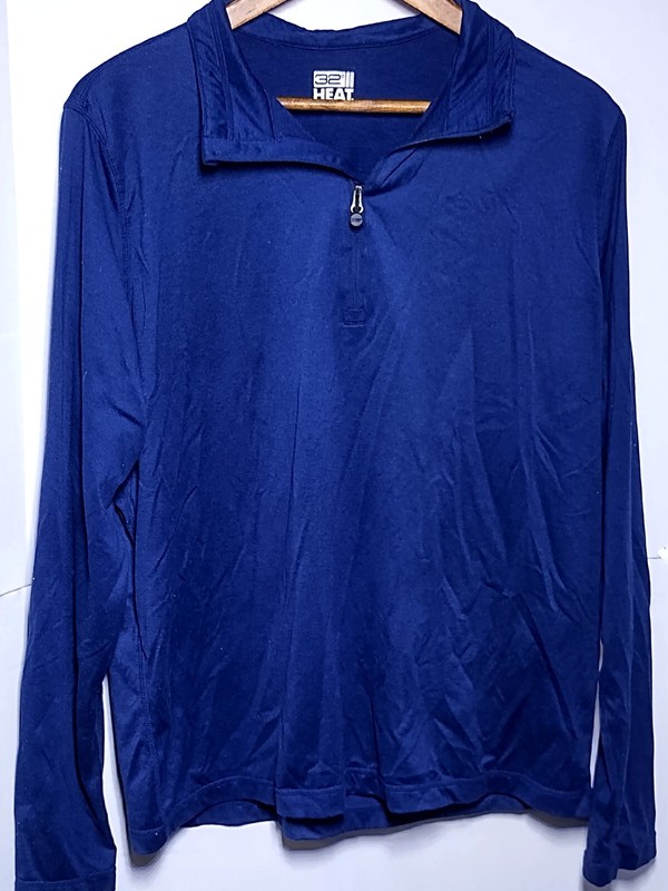 32 Degrees Heat Men's Medium Pullover 1/4 Zip SWEATER Lightweight Soft Blue gallery