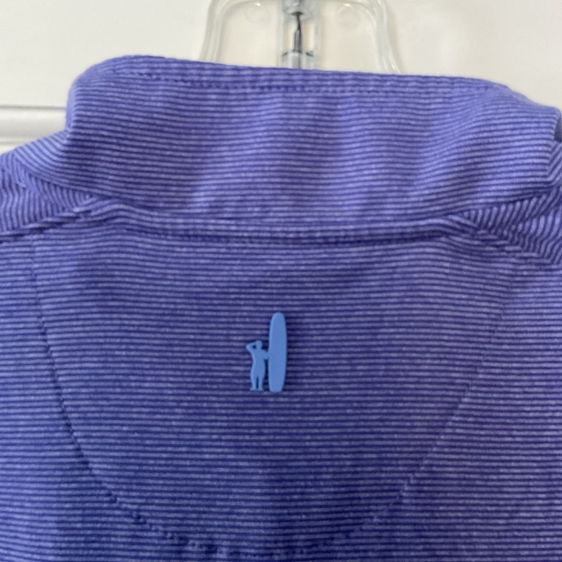 Johnnie-o Vaughn Performance Quarter 1/4 Zip Top Blue Stripe Size XL Golf Prep gallery