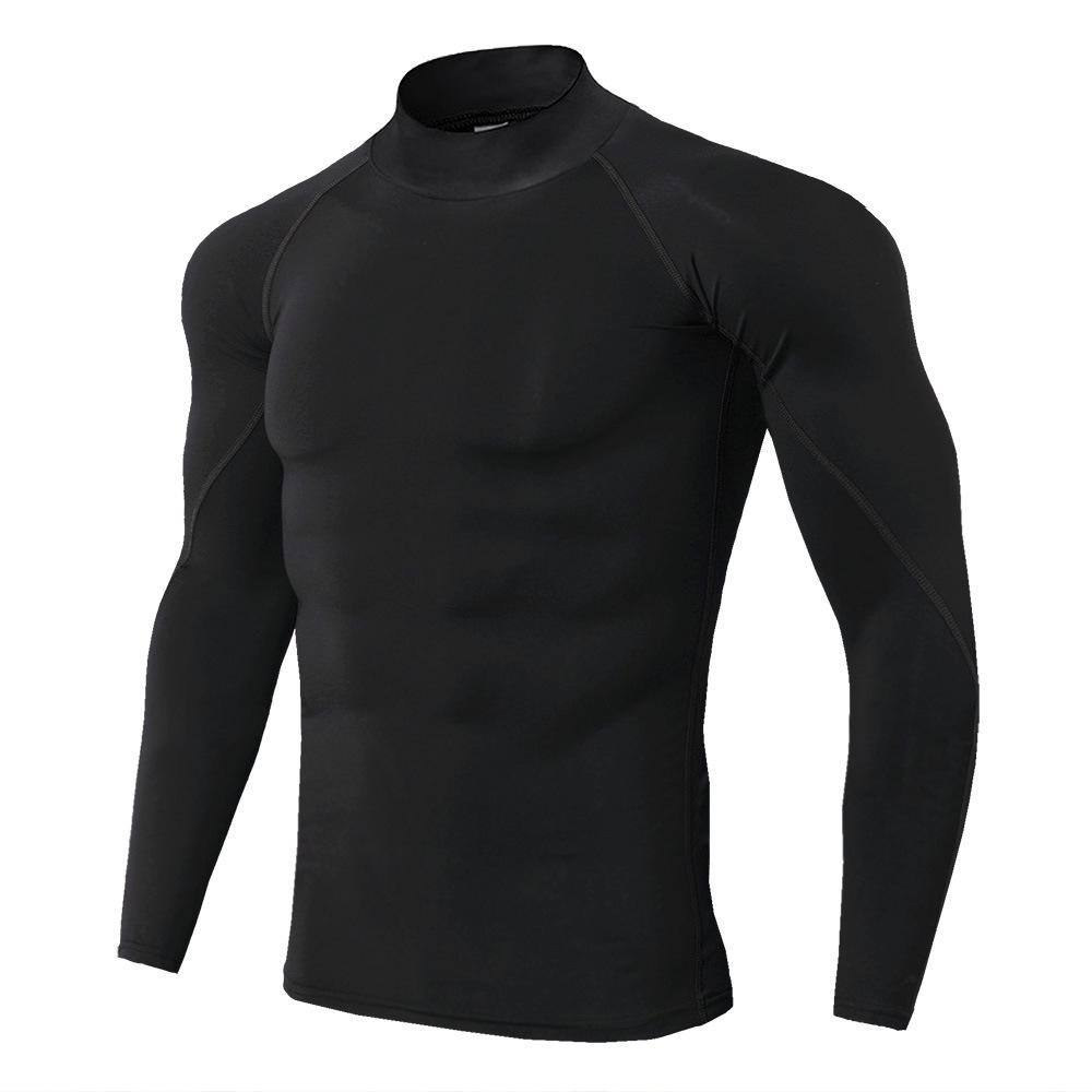 Men Compression Shirt Long Sleeve Gym Running Fitness Base Layer Sports Top gallery