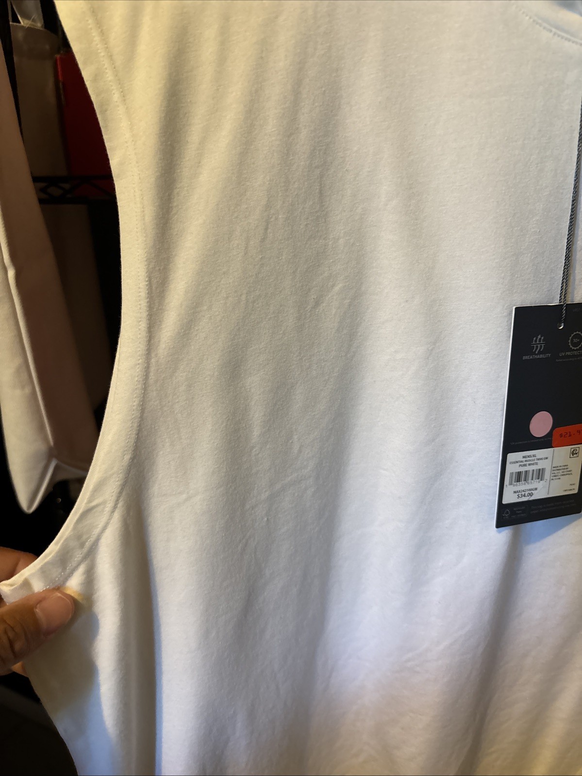 Mens Xl Essential Muscle Tank . White New With The Tags gallery