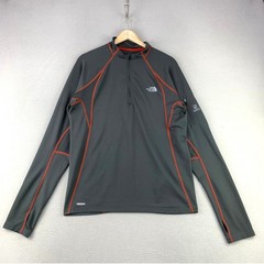 The North Face Flight Series VaporWick Pullover Mens M Gray 1/4 Zip Thumbholes