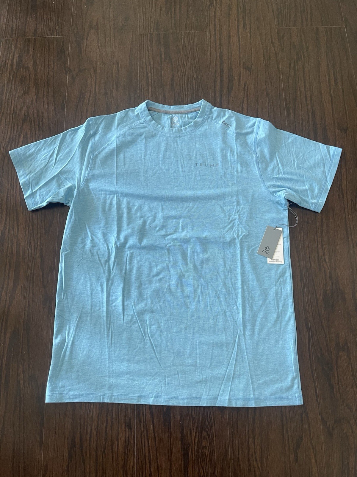 Tasc Performance Bamboo Tech T-Shirt Trump Logo Blue Mens L gallery