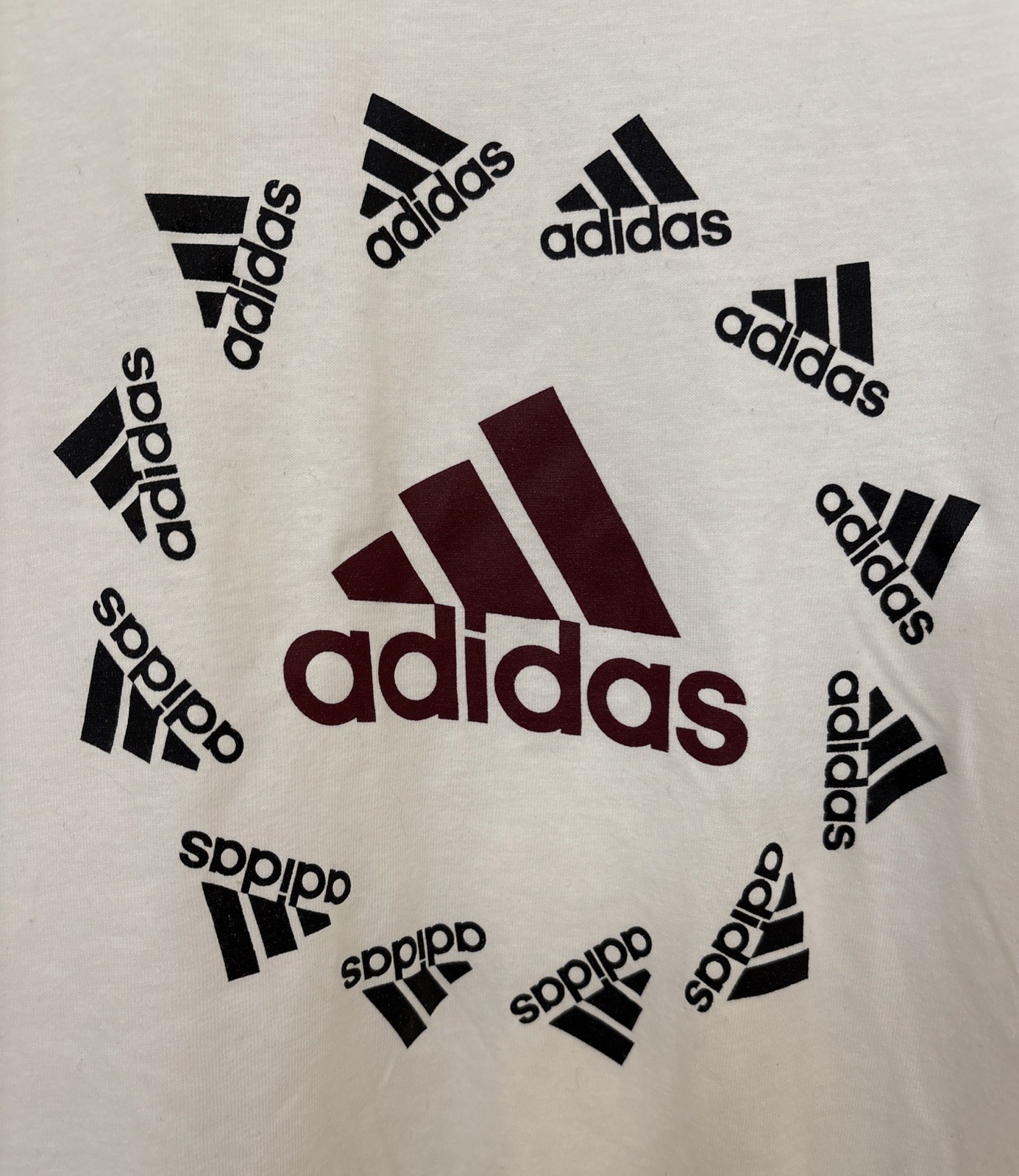 Adidas Mens 3 Stripes Circle Logo White Active Gym Athleisure Tee Size 2XL NWT gallery
