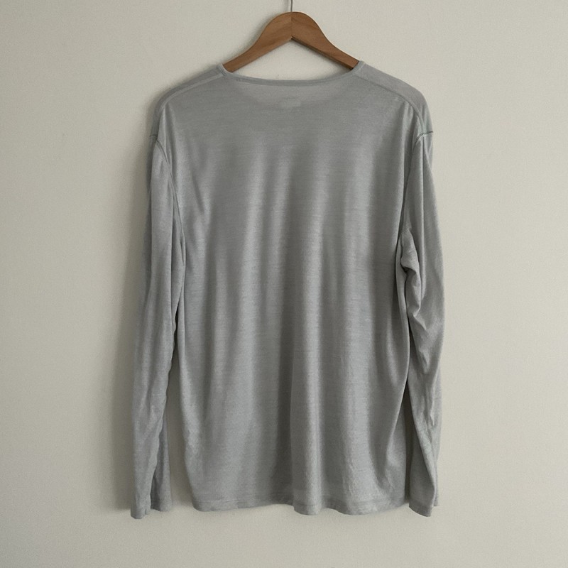 Icebreaker Merino Blend 125 ZoneKnit Long Sleeve Top XL Gray Thermal Base Layer gallery