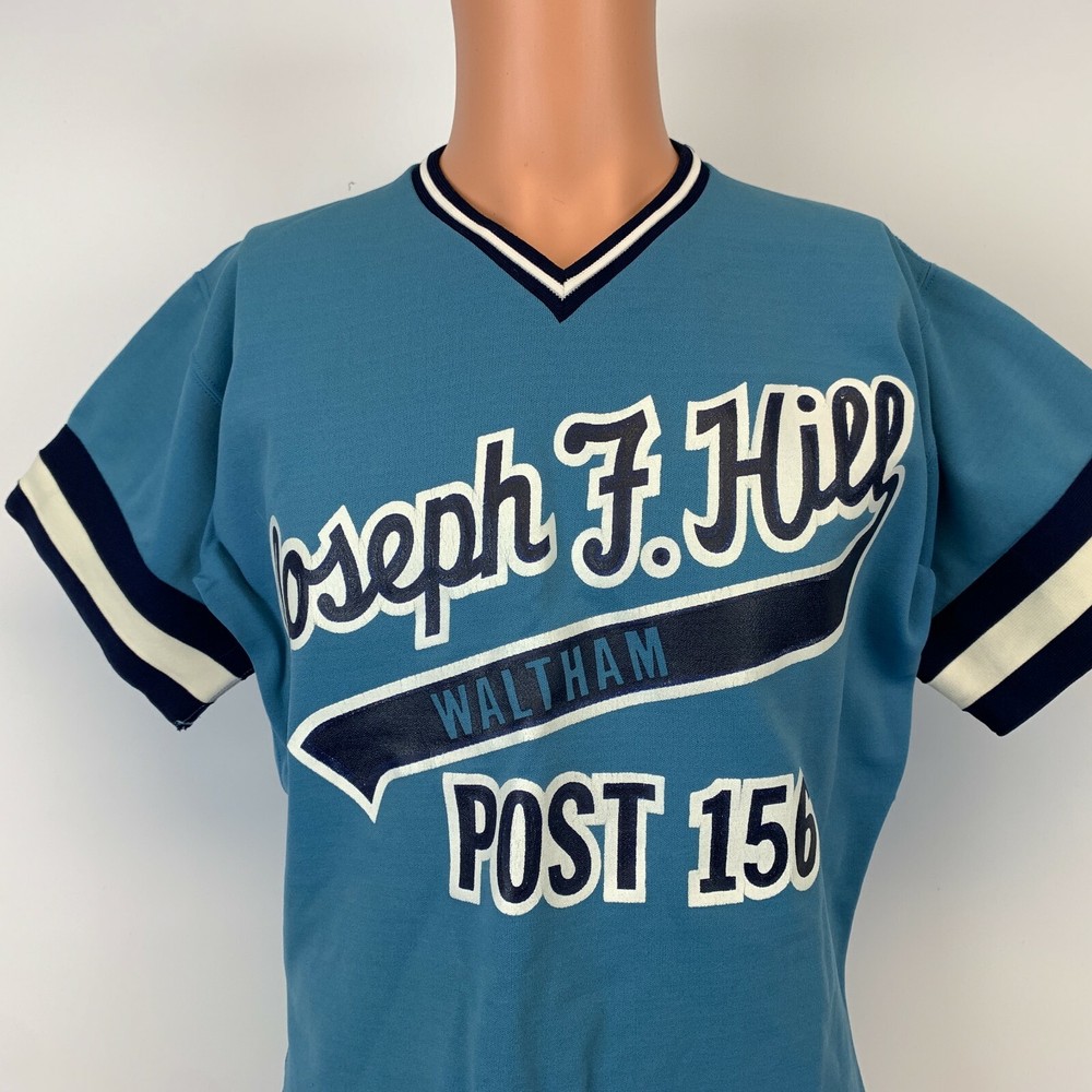Joseph T Hill Post 156 Waltham Jersey Vtg 80s American Legion Baseball Size 42