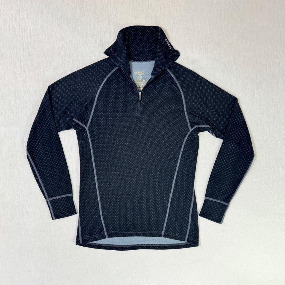 Devold Norway Merino Wool Zip Neck Top Thermal Base Layer Long Sleeve Men Size M