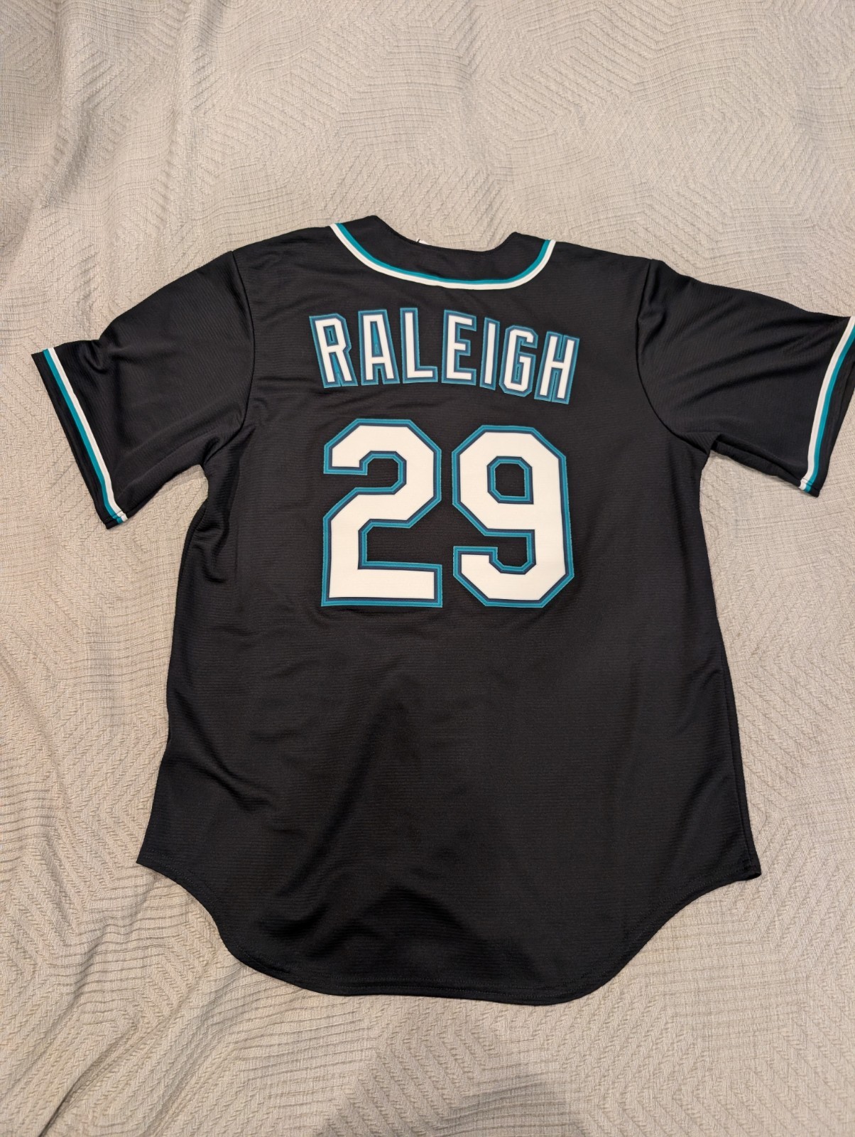 Nike Cal Raleigh Seattle Mariners Replica Black Out Jersey Size Medium gallery
