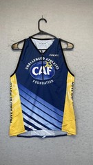 ZOCA Triathlon Top Mens Large Blue Yellow Sleeveless 1/4 Zip CAF Made in USA