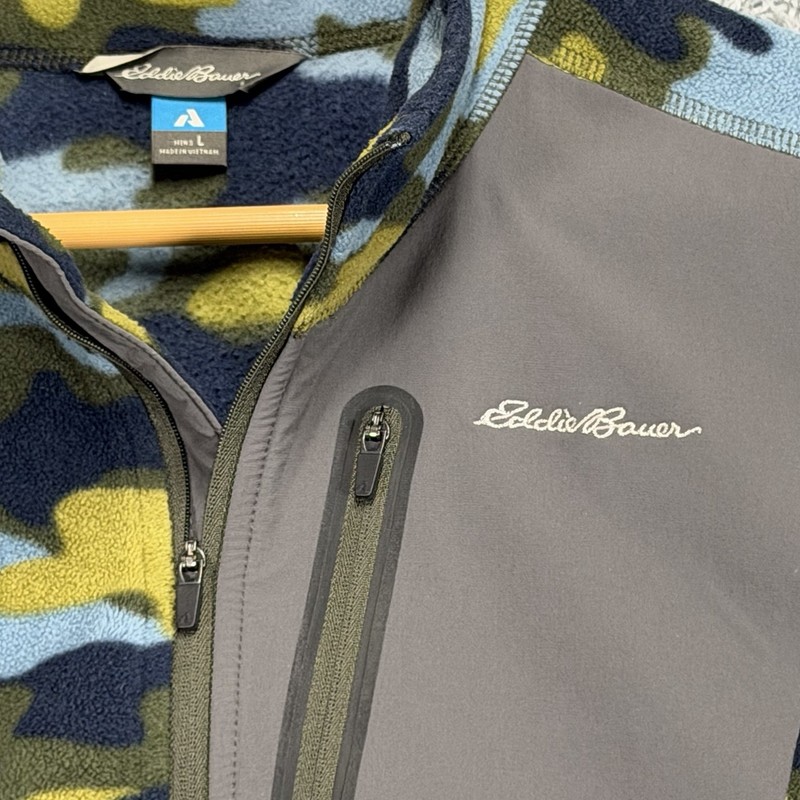 Eddie Bauer First Ascent Cloud Layer Pro Fleece 1/4 Zip Pullover Mens L Camo gallery