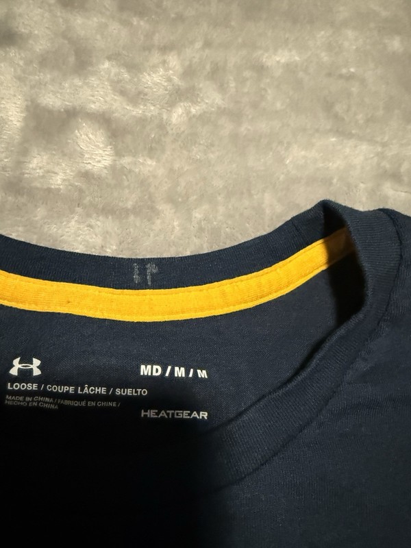 Under Armour Project Rock Rents Due Navy Blue T Shirt M Loose Heat Gear gallery