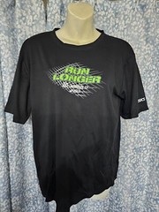 Adult Medium Black/Green “Run Longer” Gel Nimbus Short Sleeved Tech Top By Asics